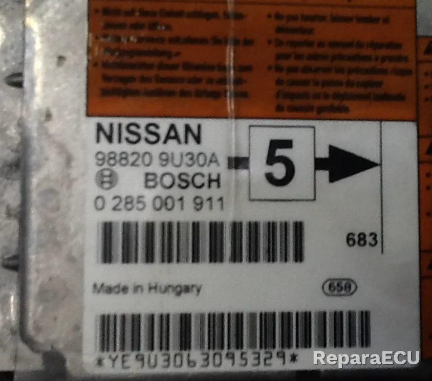 Reparación centralita airbag Nissan Note E11/E12